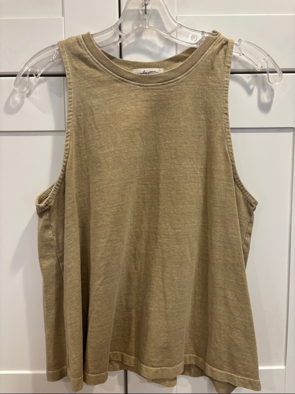 Carly Jean Los Angeles Tan Relaxed Muscle Tank